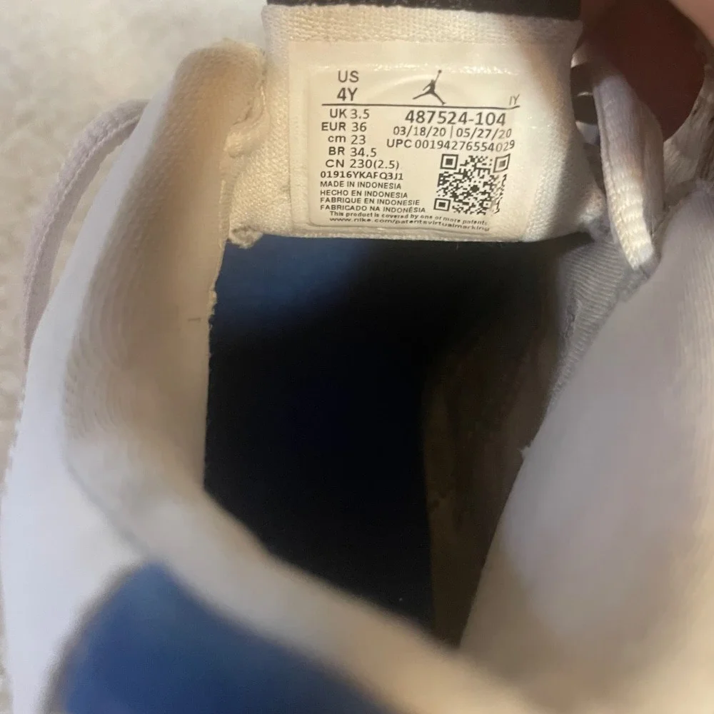 Jordan‎ 14 Retro Low Hyper Royal White Blue Sneakers 487524-104 4Y Womens 5.5